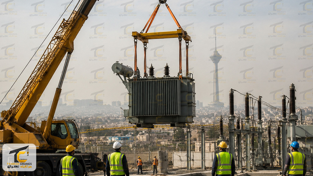 لیفت-ایمن-ترانسفورماتور-با-جرثقیل
